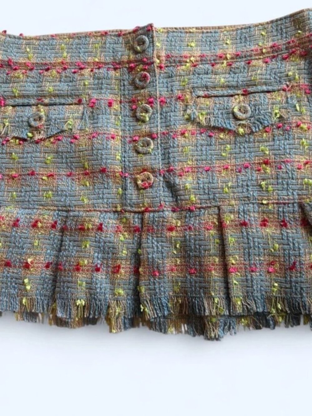 Vintage Y2K Abercrombie Tweed Micro Mini Skirt Size 0/1